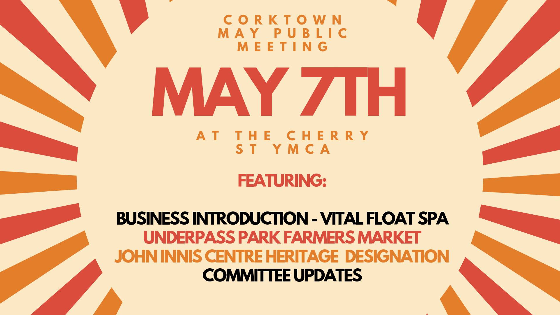 Float Your Way to The Corktown Public Meeting on May 7th