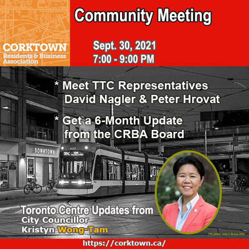 Corktown Public Meeting Sept. 30, 2021- TTC Representatives David Nagler and Peter Hrovat