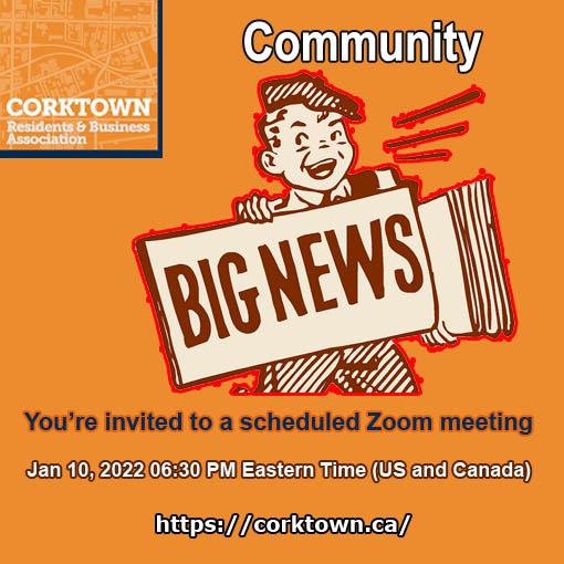Corktown Community Meeting Jan. 10, 2022