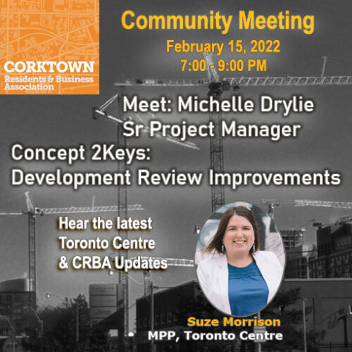 Corktown Residents and Business Association Public Meeting Feb 15, 2022