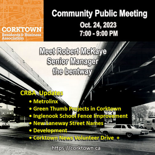 Corktown Community Public Meeting October 24, 2023