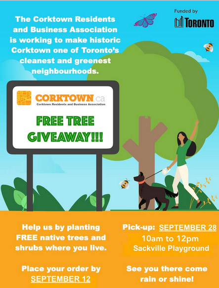 Corktown Free Tree Giveaway on September 28: Preorders Required